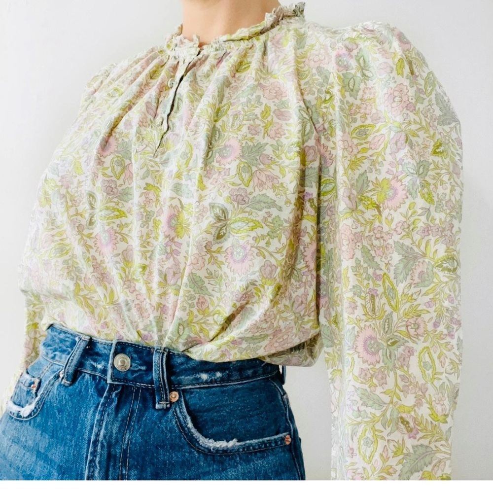 House of Harlow 1960 Pastel Floral Blouse